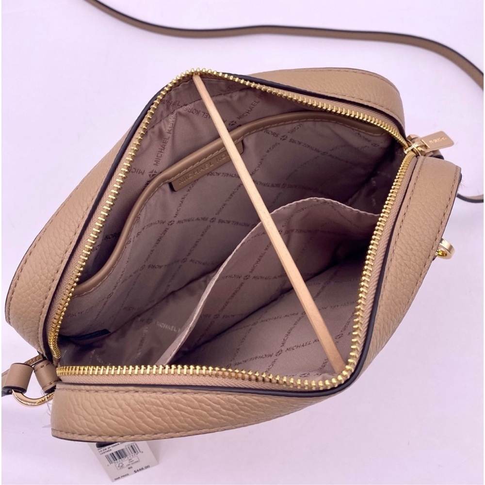 Michael Kors Large EW Zip Chain Crossbody Bag Camel color with real calf hair - Picture 4 of 11